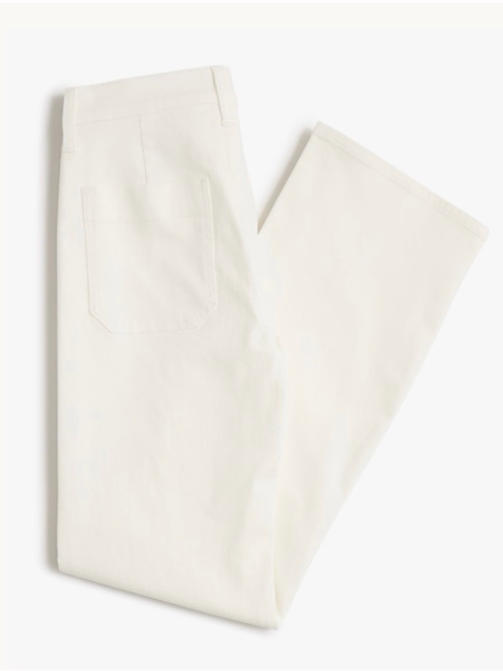 J. Crew White Straight-Leg Jeans with Gold Buttons - Picture 5 of 5